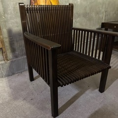 ジャパンヴィンテージ 飛騨木工 千本格子 椅子 2脚セット ダイニングチェア 飛騨 千本格子 肘掛け椅子 チェア ヴィンテージ