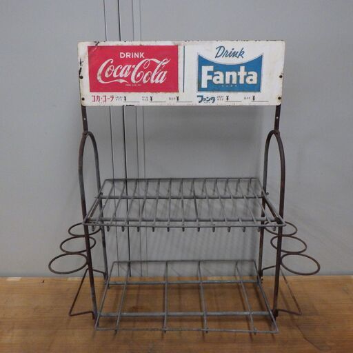 コカ・コーラ Fanta ファンタ 什器 陳列棚 ジュースラック 昭和 レトロ アンティーク