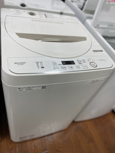 送料・設置込み可　洗濯機　4.5kg SHARP 2019年