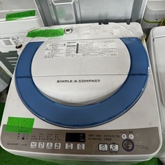 ご来店時、ガン×2お値引き‼️ SHARP(シャープ) 2016年製7.0 kg 洗濯機🎉
