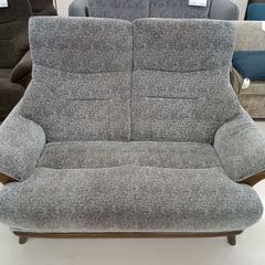 ☆ジモティ割あり☆ ソファー プリンス 2人用 グレー W125.5×D73×