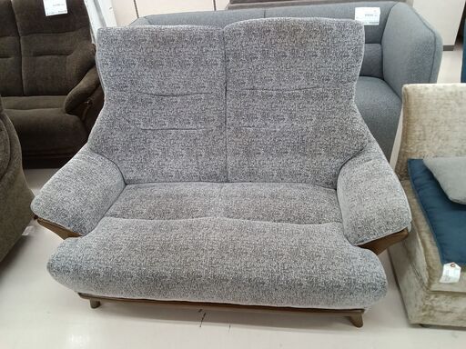 ★ジモティ割あり★  ソファー　プリンス　2人用 グレー W125.5×D73×H96 クリーニング済み TC4950