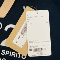 新品　ヌメロヴェントゥーノ　トレーナー　スウェット　ネイビー　38 ロゴ　長袖