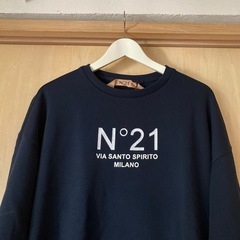 新品　ヌメロヴェントゥーノ　トレーナー　スウェット　ネイビー　38 ロゴ　長袖