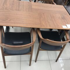 ★ジモティ割あり★ 関家具 ダイニイグテーブルセット ダークブラウン H70×D85×W150 クリーニング済み HJ4450