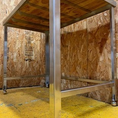 a(6662) ステンレス作業台 三方枠仕様 厨房 調理台 飲食店 作業台 直接お引き取り歓迎 大阪 W1000D600H800