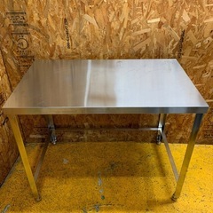 a(6662) ステンレス作業台 三方枠仕様 厨房 調理台 飲食店 作業台 直接お引き取り歓迎 大阪 W1000D600H800
