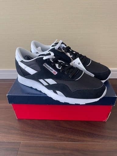 Reebok メンズ Classic ナイロン Black/White FV1592