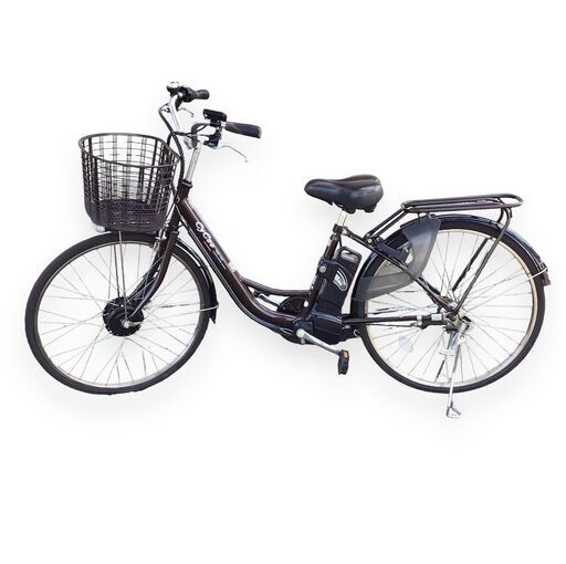 24Y630 ジヤ  PELTECH ペルテック 電動アシスト自転車 TDF-14Z 26インチ 内装3段変速 鍵3本 ブラウン 中古品