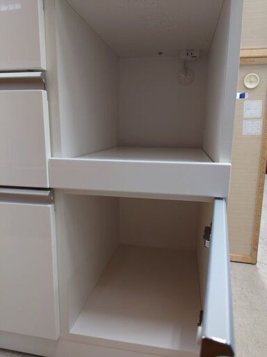 J8132 NITORI ニトリ キッチンボード レジューム120-2AG-S WH 120-2SL