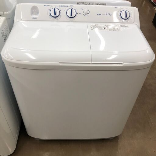 ハイアール　二重式洗濯機　JW-W55G 2023年式　5.5kg 中古　メーカー整備品