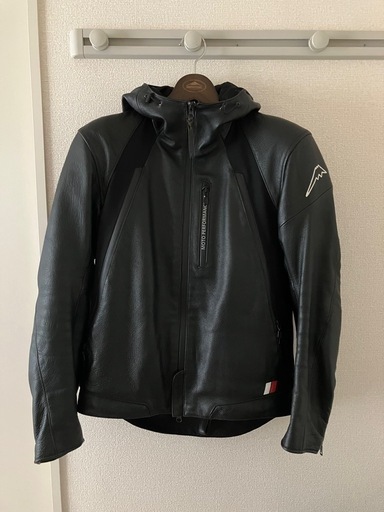 KUSHITANI レギュレータージャケット バイク用レザー LL 黒 フード付