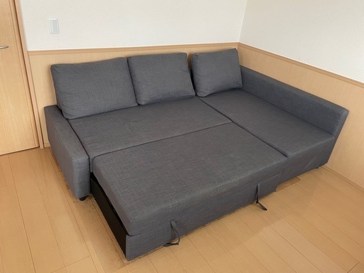 IKEA コーナーソファベッド 収納付き, スキフテボー ダークグレー