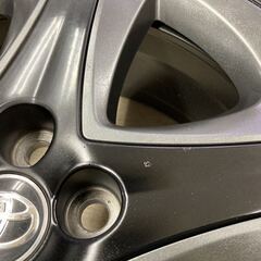 50プリウス純正◇17インチ 7J IS50 PCD100-5H◇艶ありブラック＆ガンメタ