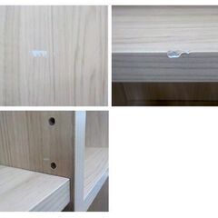 フリーラック ② 幅110×奥行28.5× 高さ186cm ナチュラルブラウン 全棚