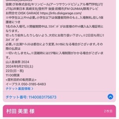 山人音楽祭2日券