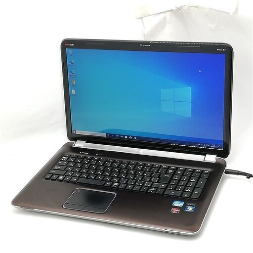 17.3型 茶色 ノートPC hp dv7 i5 8GB 新品SSD Win10