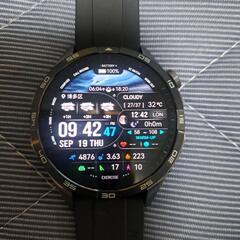 購入者決定しました　中古美品購入1ヶ月以内HUAWEI WATCH GT 4 46mm [ブラック]スマートウォッチゴルフファーウェイ