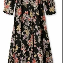 SNIDEL フィッシュテールシャツプリントワンピース