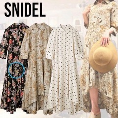 SNIDEL フィッシュテールシャツプリントワンピース