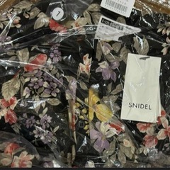 SNIDEL フィッシュテールシャツプリントワンピース