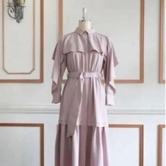 Herlipto Belted Ruffle Twill Shirt Dress