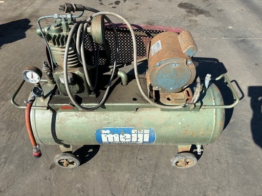 エアコンプレッサー　明治　0.4kw  100V  NO-1/2