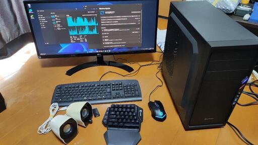 ゲーミングPC WQHDモニタ ゲーム用キーマウセット GTX1060(6GB) 16GB i5 8400 SSD480GB win11
