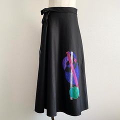 YOHJI YAMAMOTO +NOIR ドローコード 刺繍 ロングスカート