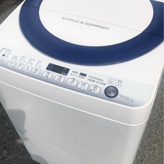  NO 251 🌈福岡市内配送設置無料✨🌈 ES-G7E2-KB(ブルー) 全自動洗濯機 洗濯7kg