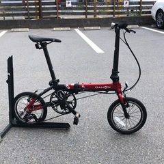 ダホン K3 折り畳み自転車 14インチ レッド 美品 エキスパート藤沢辻堂店