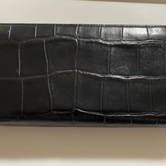 ヴィヴィアン本革長財布ネイビー