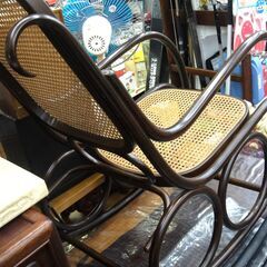 143/609 秋田木工 ロッキングチェア 籐