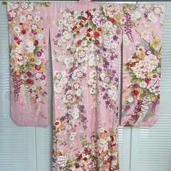 綺麗振袖 着物 ピンク 成人式 女の子 演劇 和装 中古品