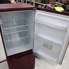 冷蔵庫 184L 2018年製 AQUA AQR-18G(R)  ルージュ 2ドア 右開き 100Lクラス キッチン家電 単身 一人暮らし アクア 苫小牧西店