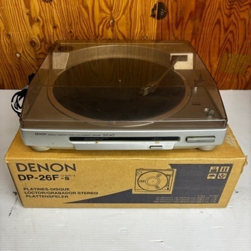 s0920608 ジャンク品 通電未確認 DENON デノン レコードプレイヤー DP-26F 音響 レコード レトロ オールド ディスク 音楽 箱付き 中古品