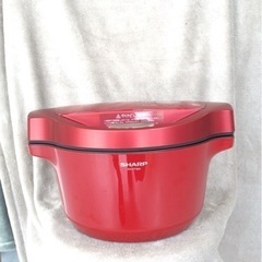 水なし自動調理鍋 シャープ レッド 電気無水鍋