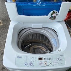 入荷！【キレイ目!洗濯機】ハイアール4.2kg 2019年製【洗濯機・冷蔵庫 