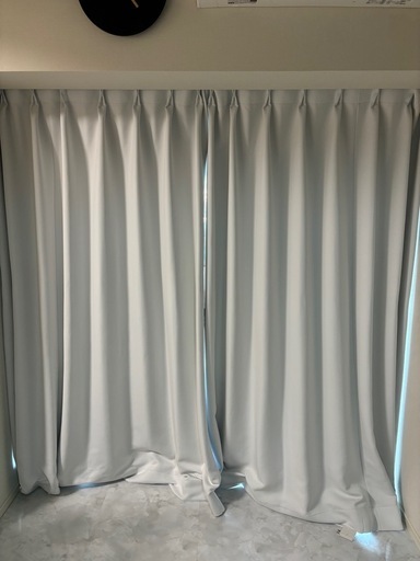 カーテン ホワイト 1級遮光 2枚組 105cm×192cm