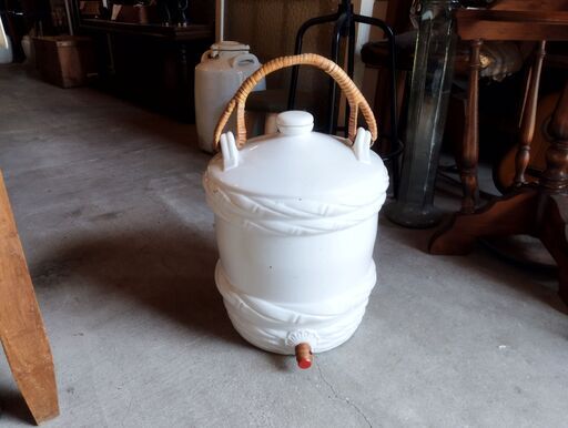 ヴィンテージ 陶器 酒樽  オブジェ 置物 レトロ　/TJ-2020 1F