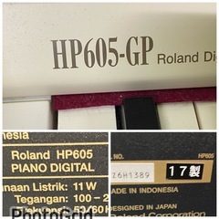 お薦め品‼️木製鍵盤‼️美品‼️BlueToothオーディオ搭載‼️ローランド電子ピアノ HP605-GP 2017年