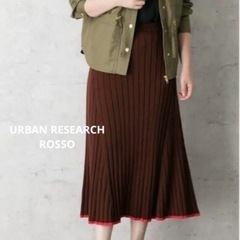 URBAN RESEARCH ROSSOウール混　ワイドリブニッ...