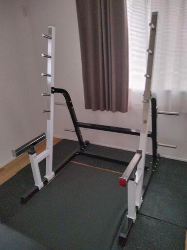 NEWパワースクワットラックV2 バーベル58.5kgセット(引き取り限定) NEW