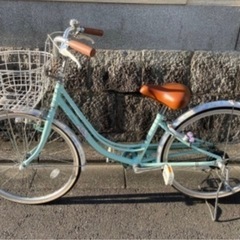中古子供自転車2414 前後タイヤ新品！ ブリヂストン リコリーナ