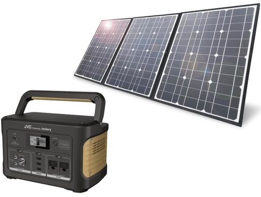JVC ポータブル電源　ソーラーパネルセット　 蓄電池 　jackery