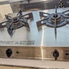 都市ガスガスコンロ美品　業務用風のステンレスです