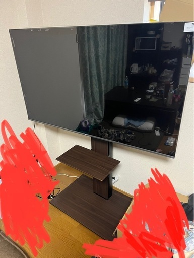 テレビスタンド付き　ハイセンス55インチテレビ(美品) 55u7h