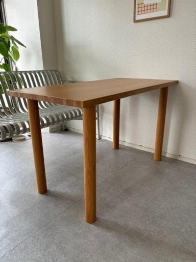 無印良品/オーク材ダイニングテーブル/120cm