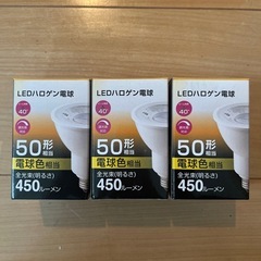 【未使用】LDEハロゲン電球50形3個