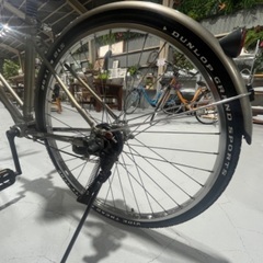 自転車 ママチャリ 大人用 DUNLOP 鍵あり